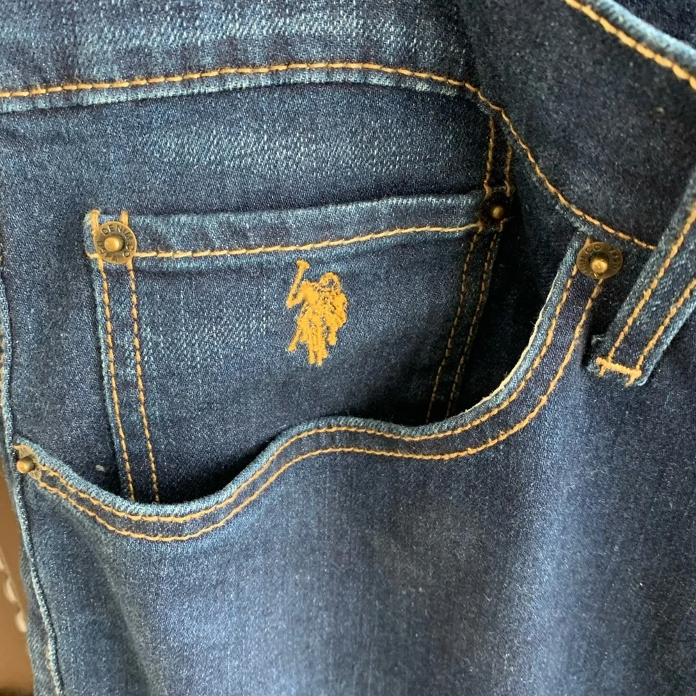 US Polo Assn USPA Men’s Jeans Straight Leg 36W 32L cotton stretch NWOT gold pony